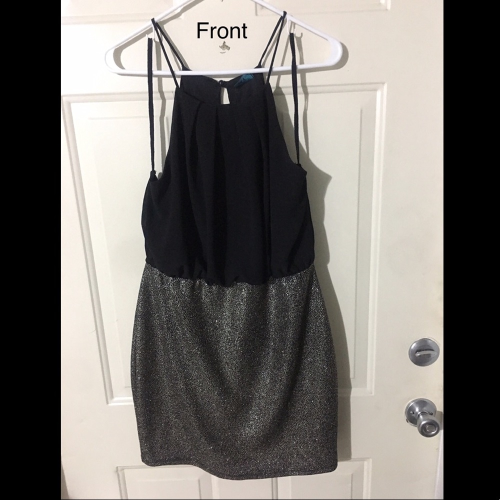 Black and Silver Mini dress XL